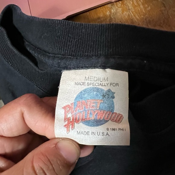 Vintage 1991 Planet Hollywood T Shirt Made in USA size Medium - Picture 4 of 5